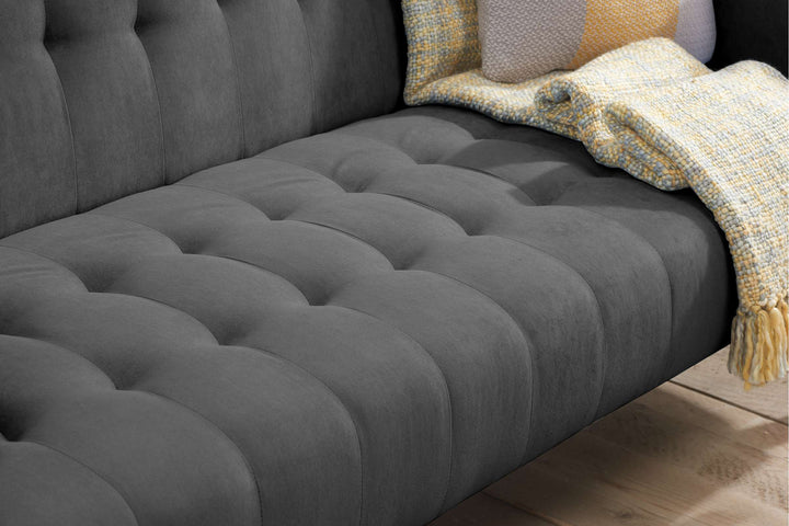 Hudson Sofa Bed Charcoal Fabric Stylish Guest Bed for Living Room