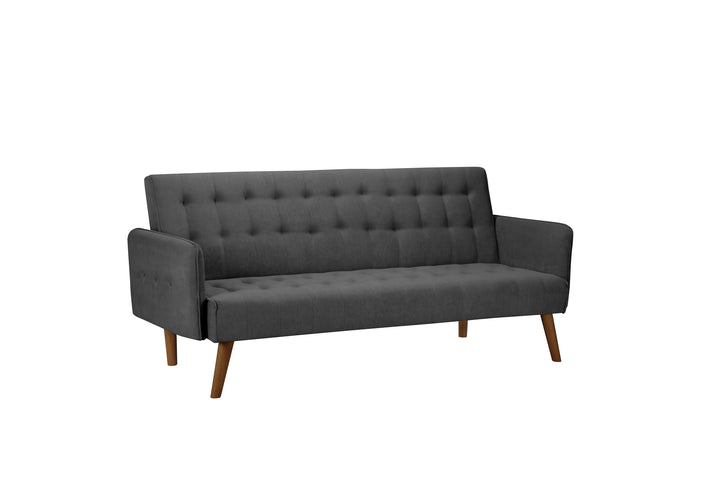 Hudson Sofa Bed Charcoal Fabric Stylish Guest Bed for Living Room