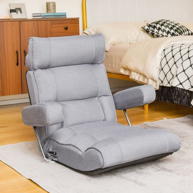 Ergonomic Sofa Lounger Chair with Stepless Adjustment Back