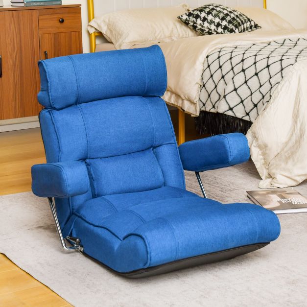 Ergonomic Sofa Lounger Chair with Stepless Adjustment Back