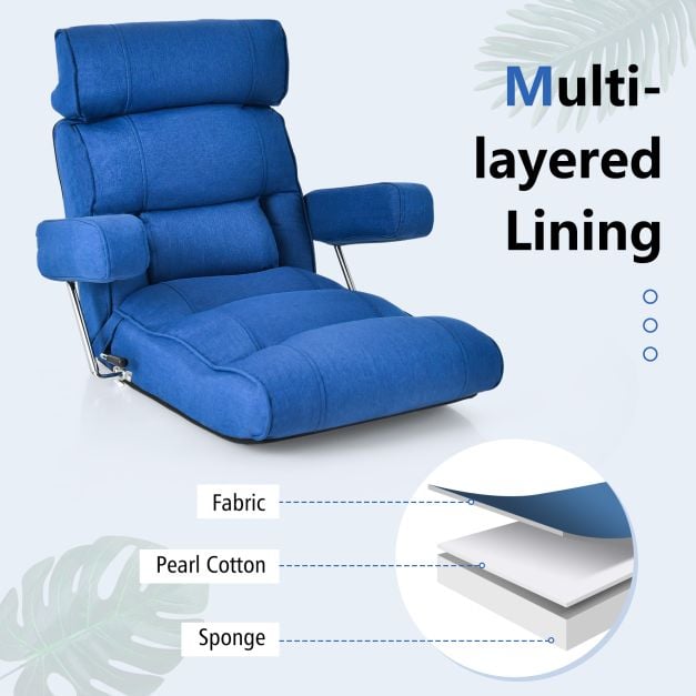 Ergonomic Sofa Lounger Chair with Stepless Adjustment Back