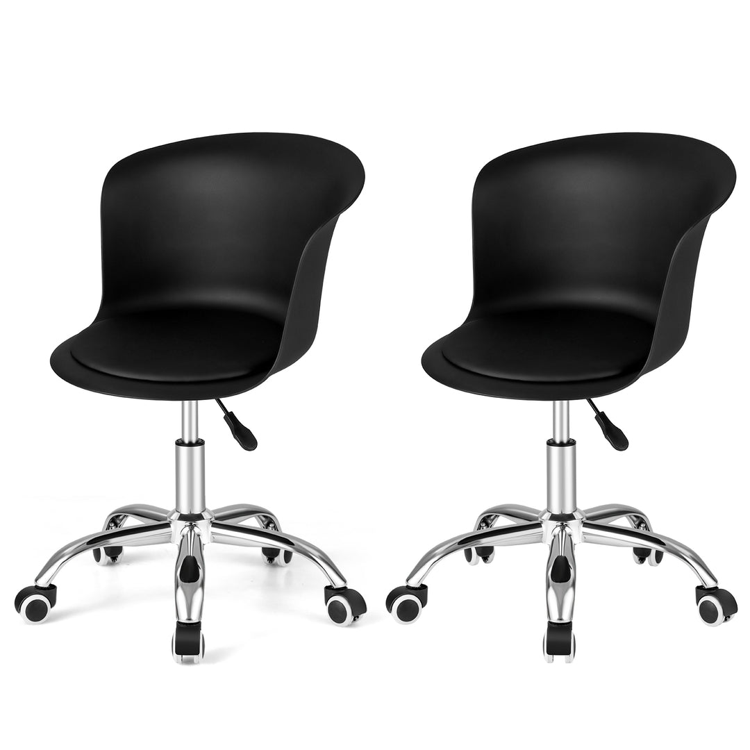 Office Desk Chair Set of 2 with Universal Rolling Casters - TidySpaces