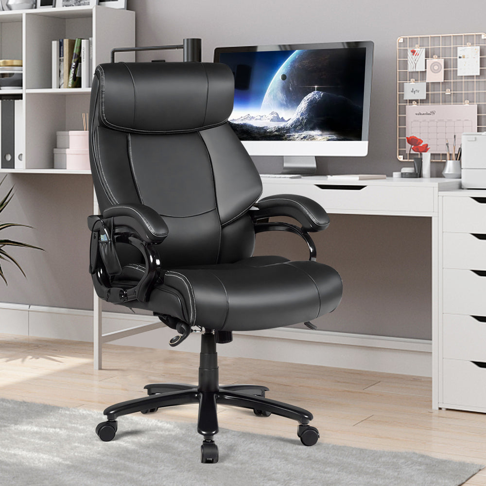 Ergonomic Office Chair with Padded Armrests and Adjustable Height - TidySpaces