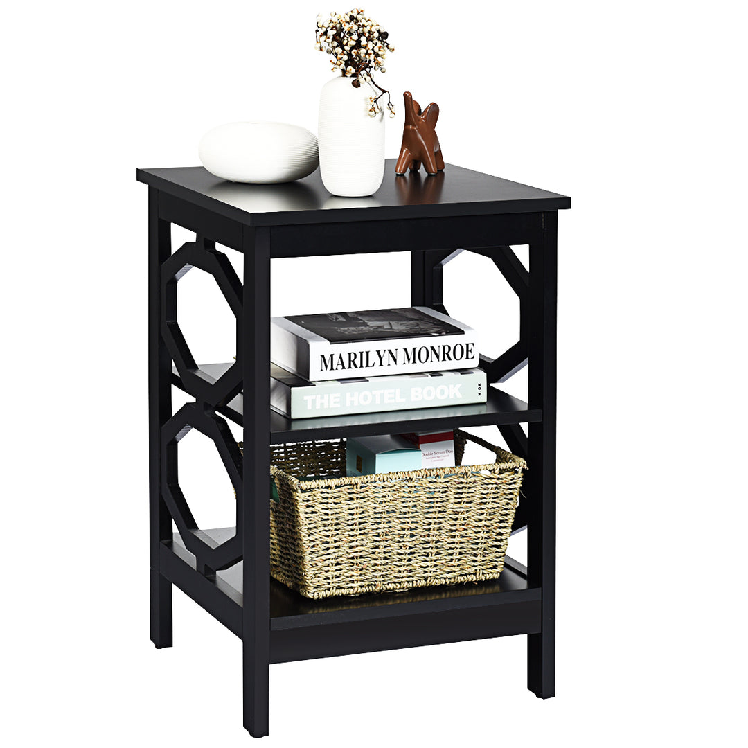 3 Tier Bedside Table with Storage Shelves for Living Room Bedroom - TidySpaces