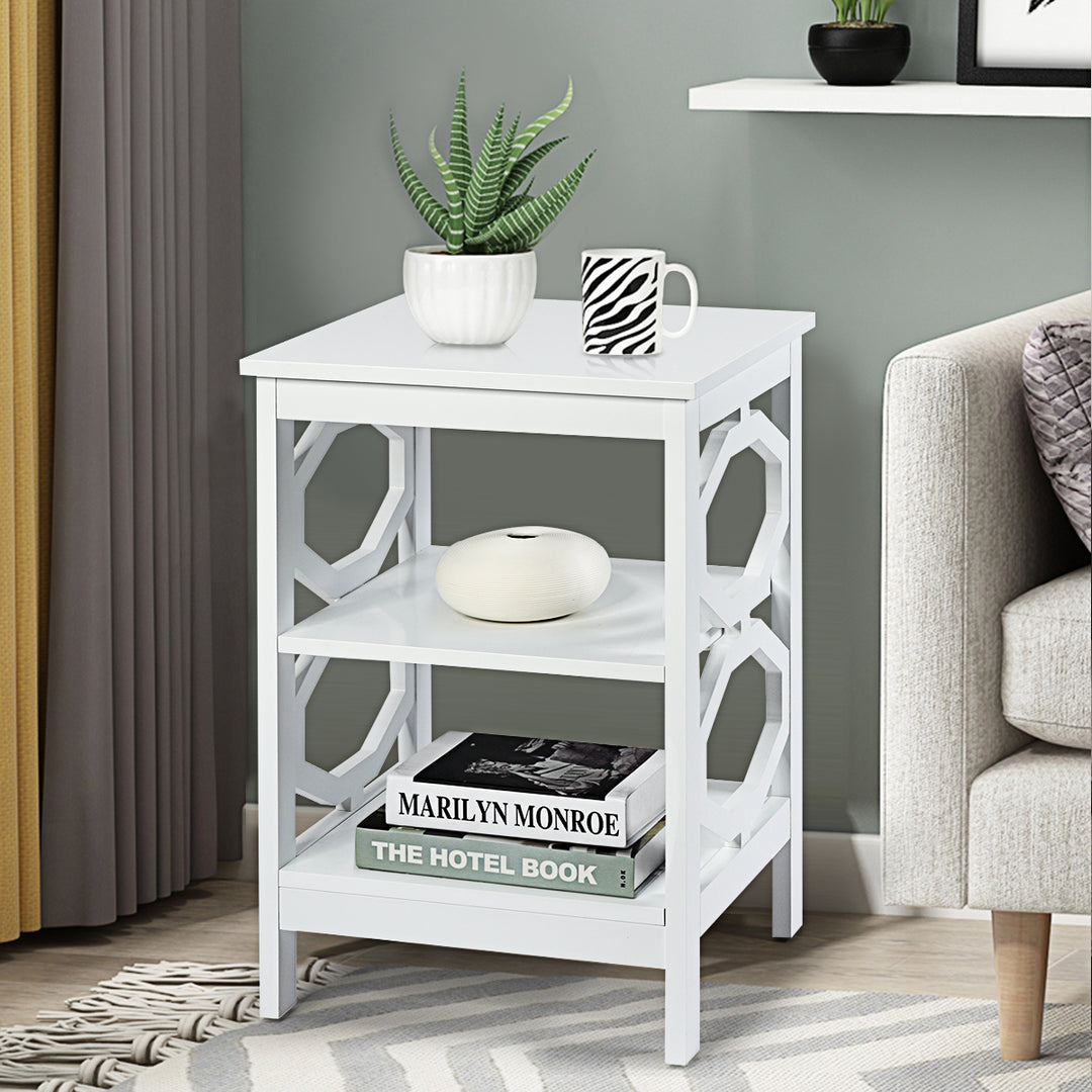 3 Tier Bedside Table with Storage Shelves for Living Room Bedroom - TidySpaces