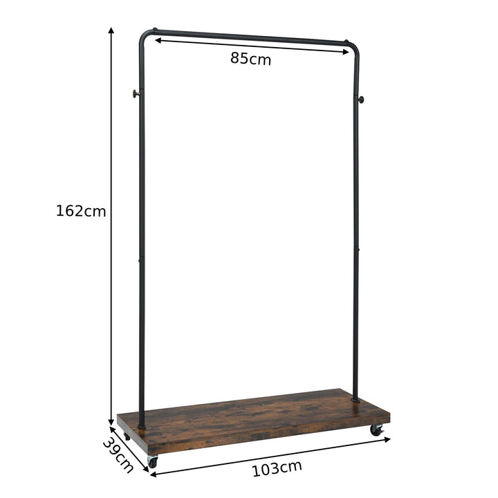 Clothes Rail Garment Rack with Wheels for Bedroom Hallway Shop - TidySpaces