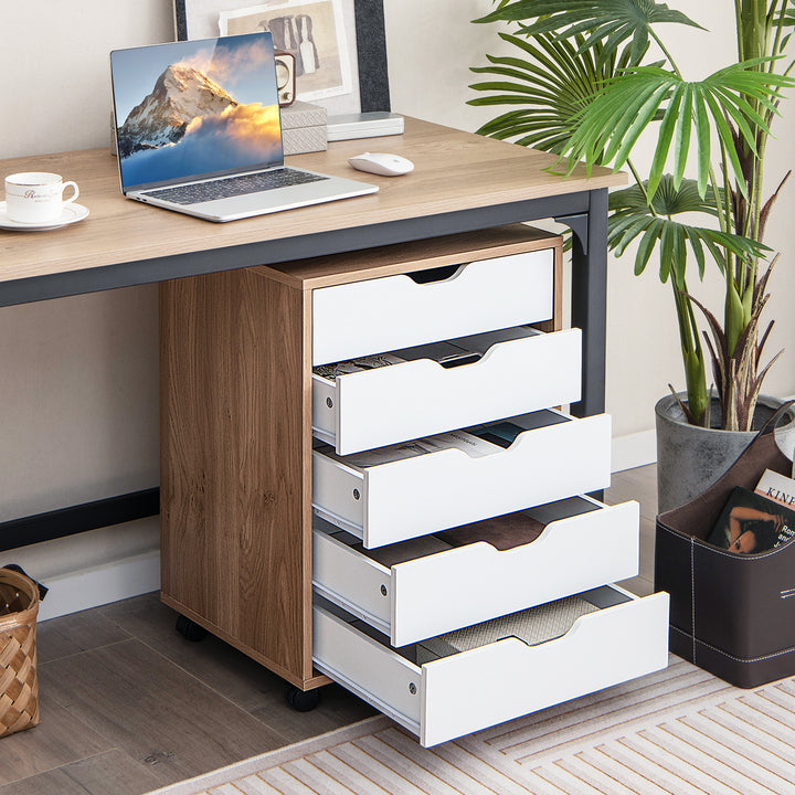 5 Drawer Chest with Wheels for Home and Office - TidySpaces