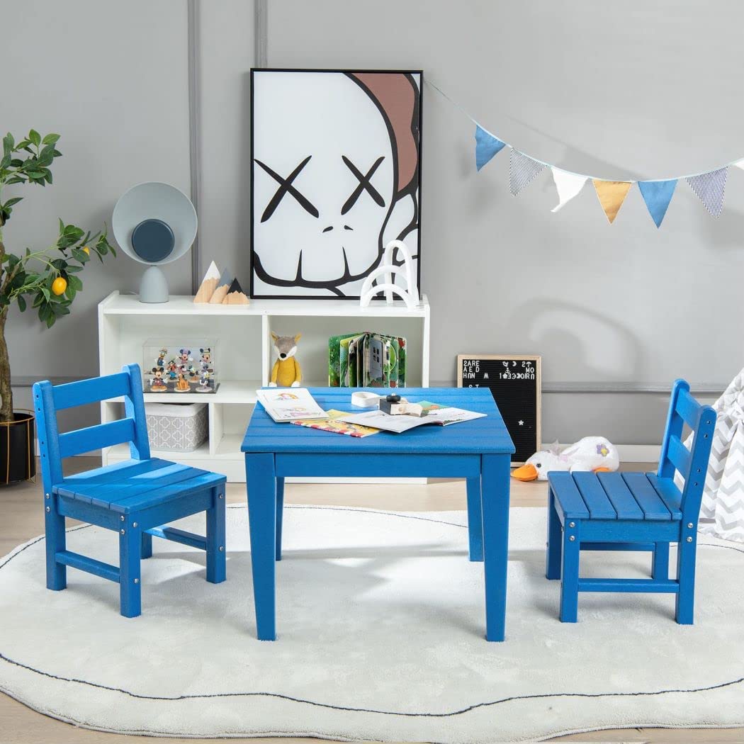 3-Piece Kids Table and Chair Set for Painting and Dining