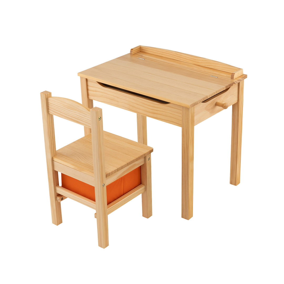 Kids Table and Chair Set with Hidden Space and Hook