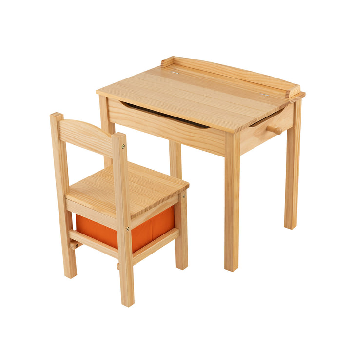 Kids Table and Chair Set with Hidden Space and Hook