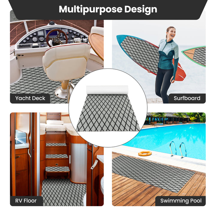 Non-Slip Waterproof Boat Decking Sheet with Self-Adhesive Backing