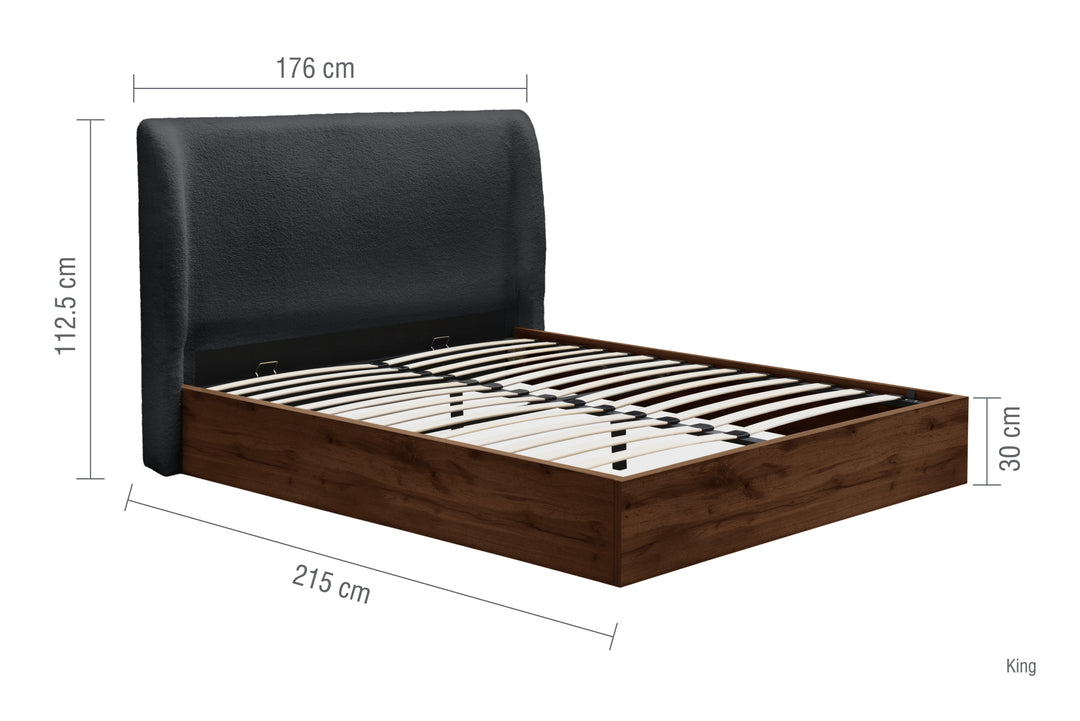 Halfden Ottoman Bed Frame with Storage and Lift-Up Mechanism