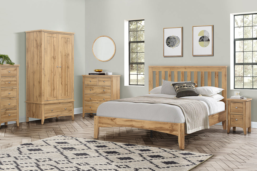 Hampstead 5 Drawer Tall Chest Rustic Design for Home Storage
