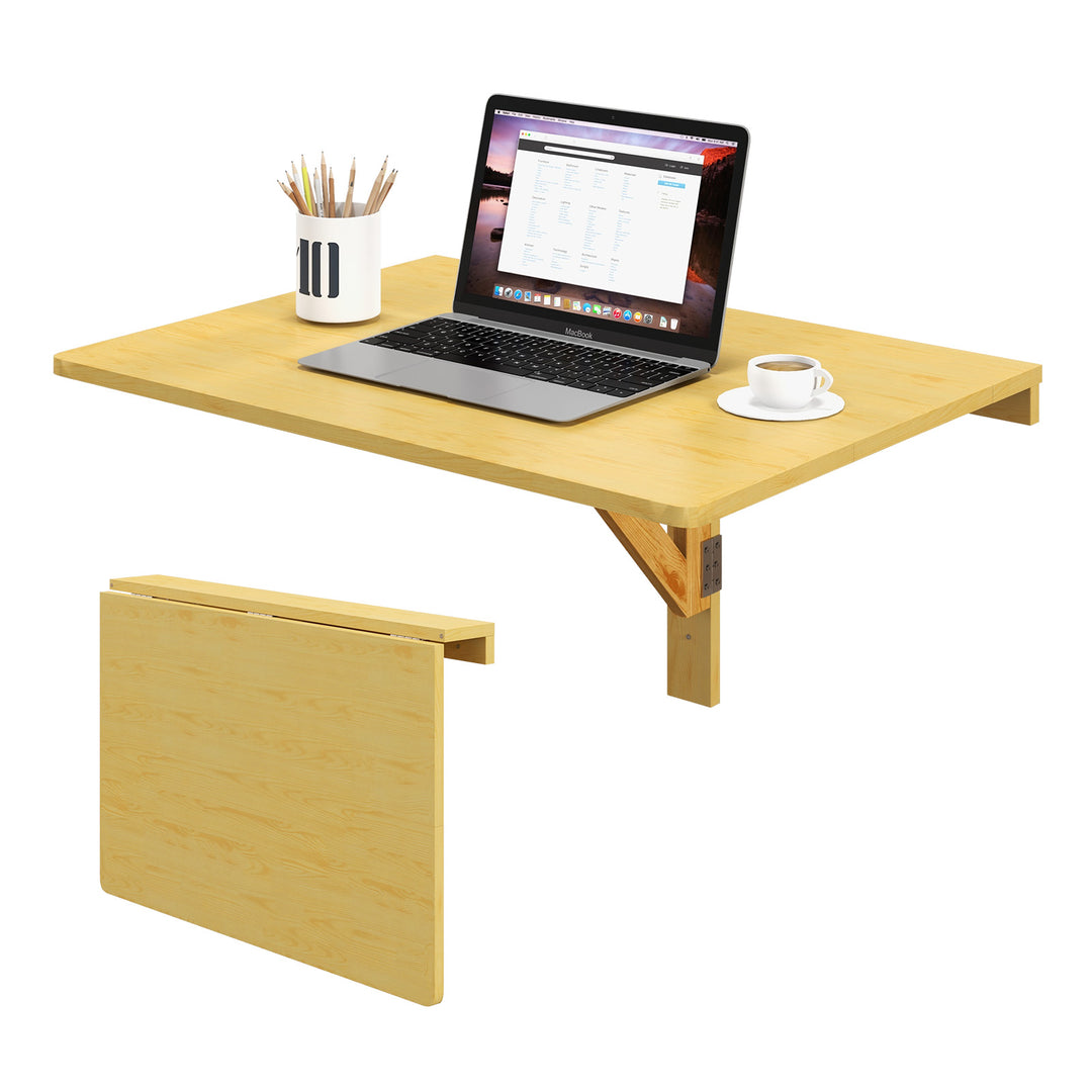 Wooden Folding Wall Mounted Drop Leaf Table - TidySpaces