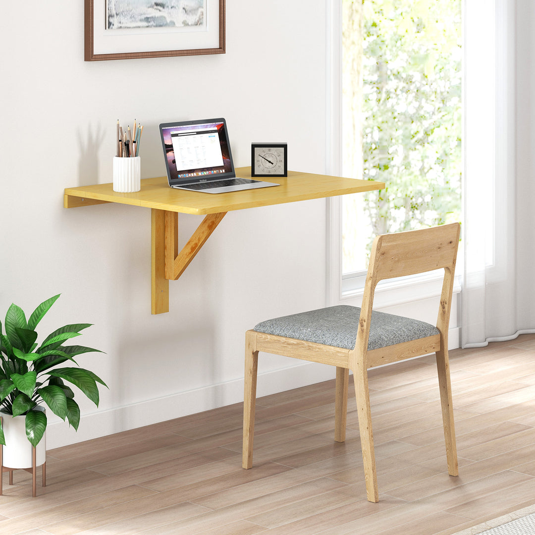 Wooden Folding Wall Mounted Drop Leaf Table - TidySpaces