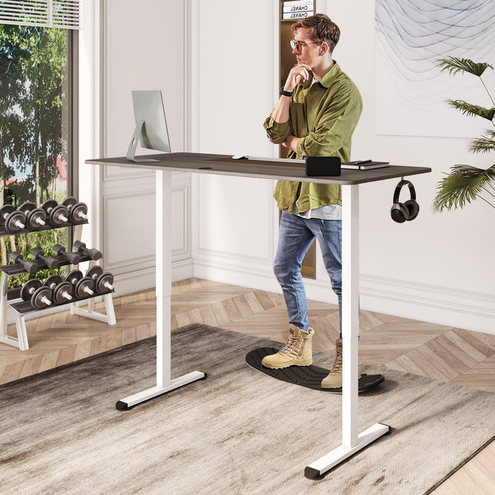 Height Adjustable Home Office Computer Desk with Headphone Hook - TidySpaces