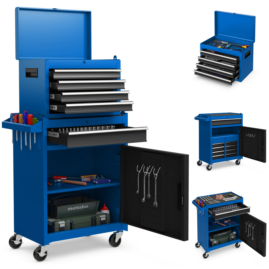 High Capacity Tool Storage Cabinet with Lockable Wheels - TidySpaces