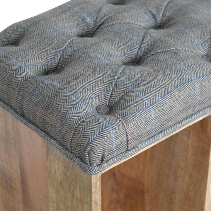 Multi Tweed Open Storage Bench