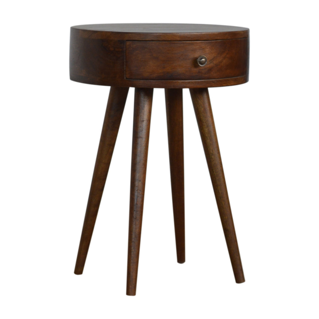 Nordic Chestnut Circular Bedside