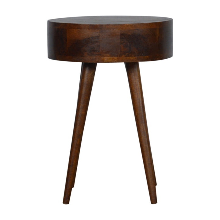 Nordic Chestnut Circular Bedside