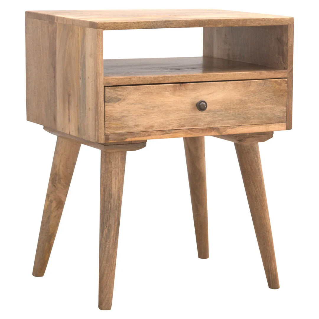 Modern Bedside with Open Slot - TidySpaces