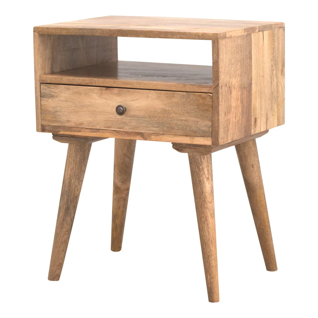 Modern Bedside with Open Slot - TidySpaces