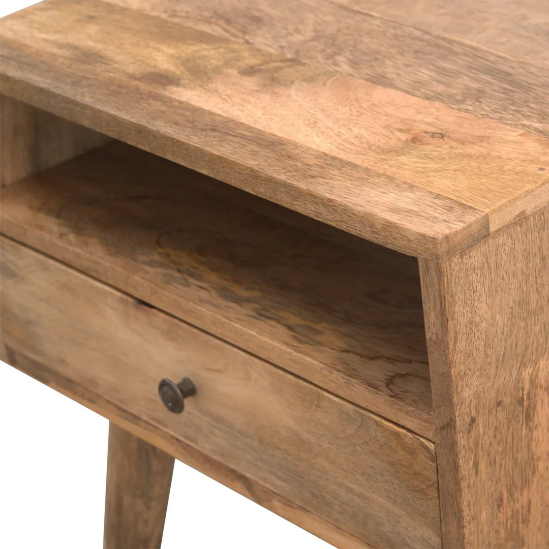 Modern Bedside with Open Slot - TidySpaces
