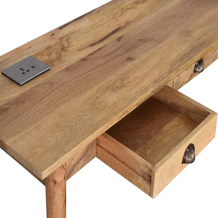 2 Drawer Cable Writing Desk - TidySpaces