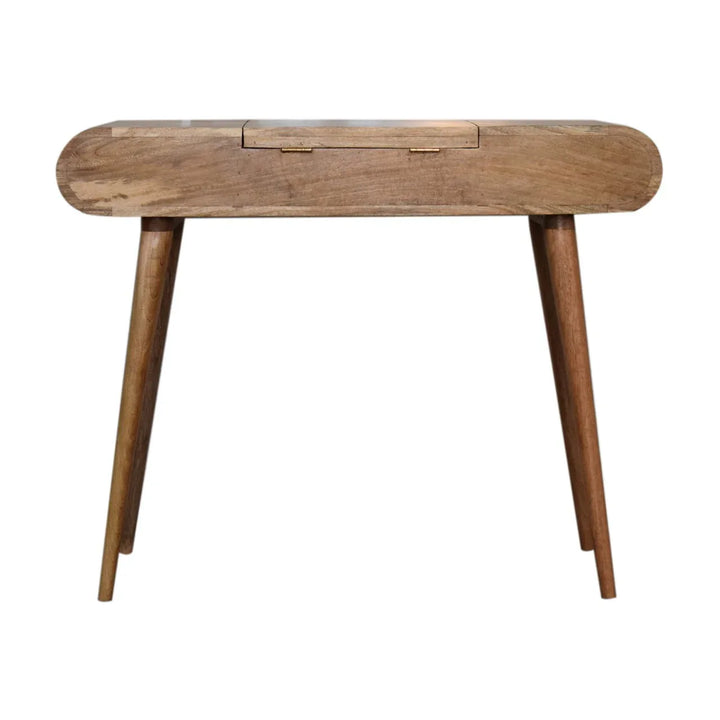 Oak-ish Round Dressing Table - TidySpaces
