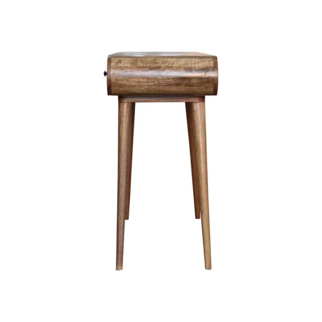 Oak-ish Round Dressing Table - TidySpaces