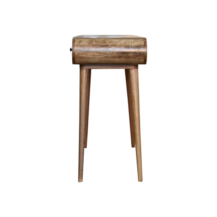 Oak-ish Round Dressing Table - TidySpaces