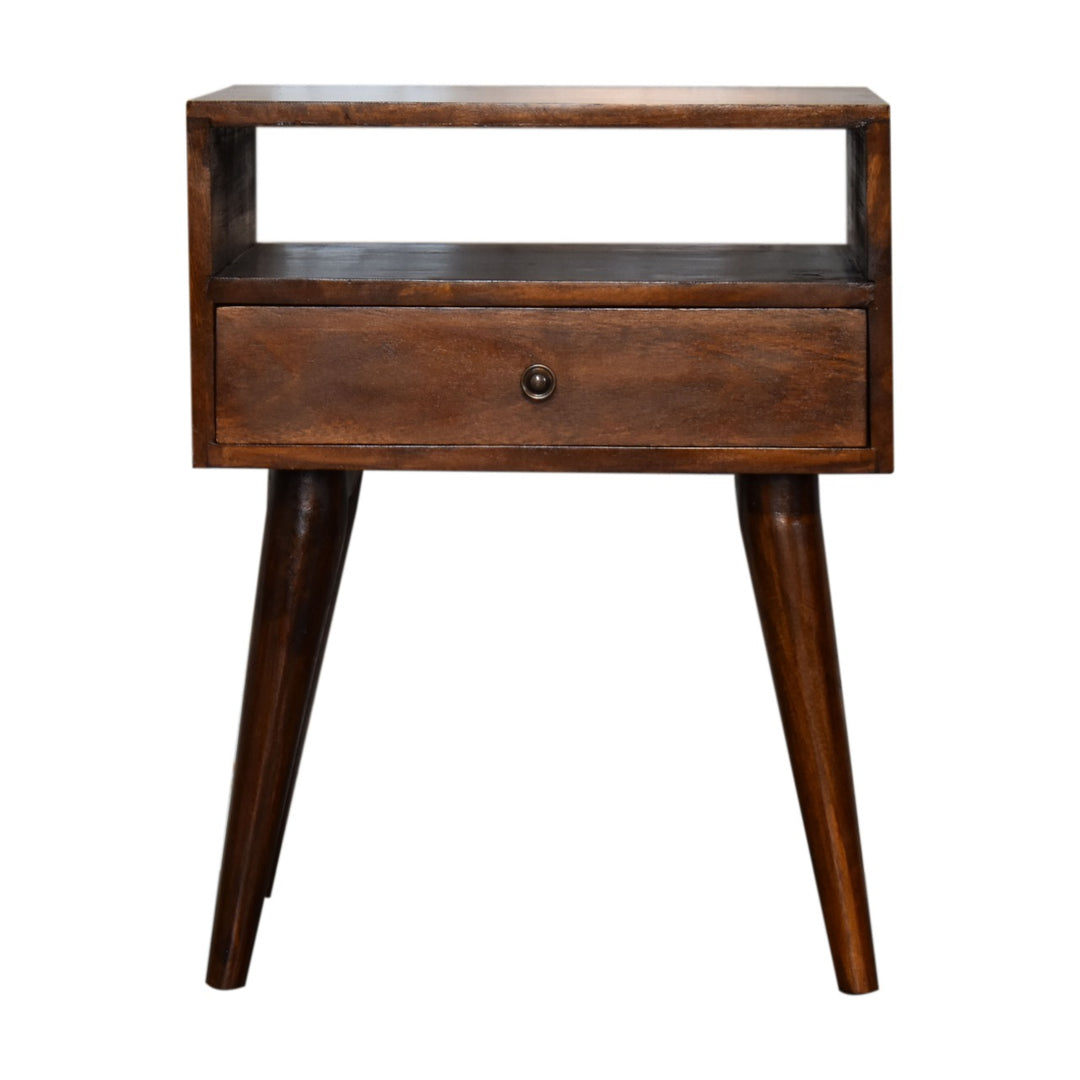 Modern Chestnut Solid Wood Bedside - TidySpaces