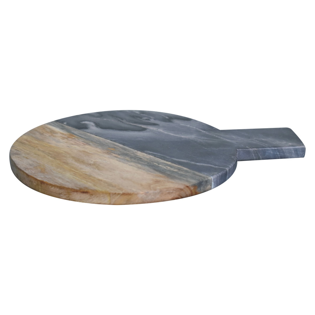 Black Marble, Terrazzo & Mango Wood Round Chopping Board