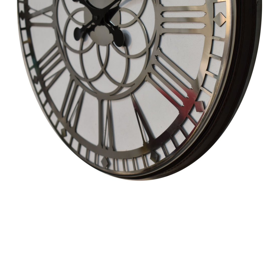 White Chrome Hanging Wall Clock