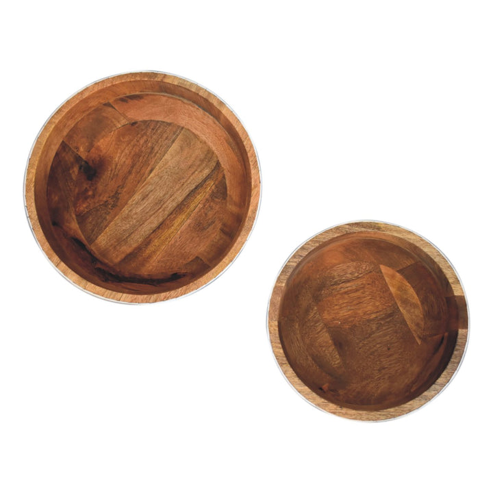 Floral Resin Inlay Bowl Set