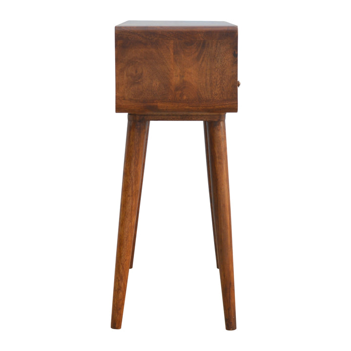 Curved Chestnut Console Table - TidySpaces