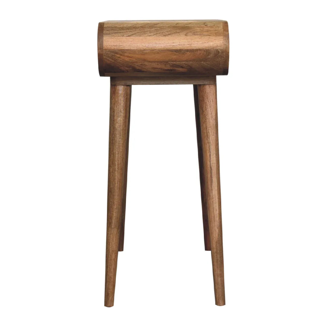 Mini Oak-ish Round Dressing Table - TidySpaces