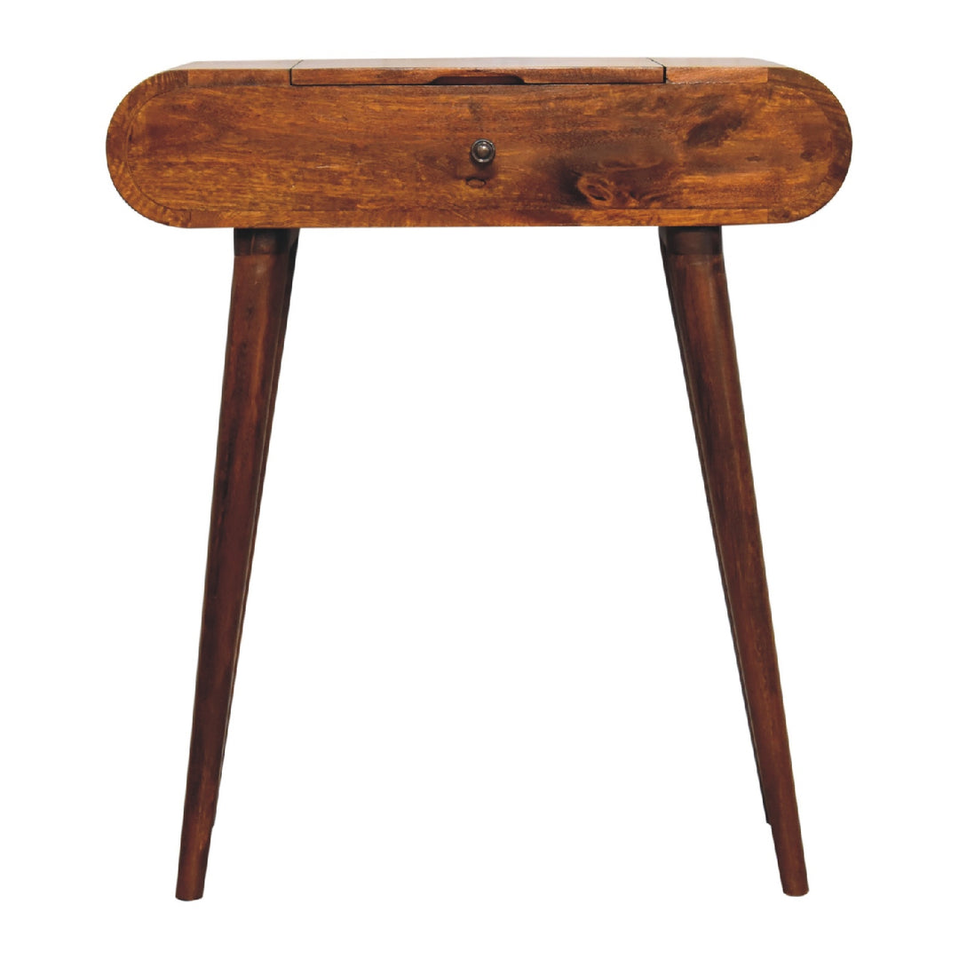 Mini Round Chestnut Fold Vanity - TidySpaces
