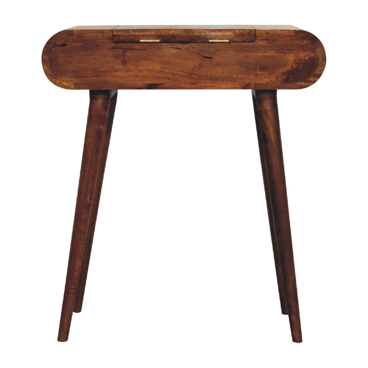 Mini Round Chestnut Fold Vanity - TidySpaces