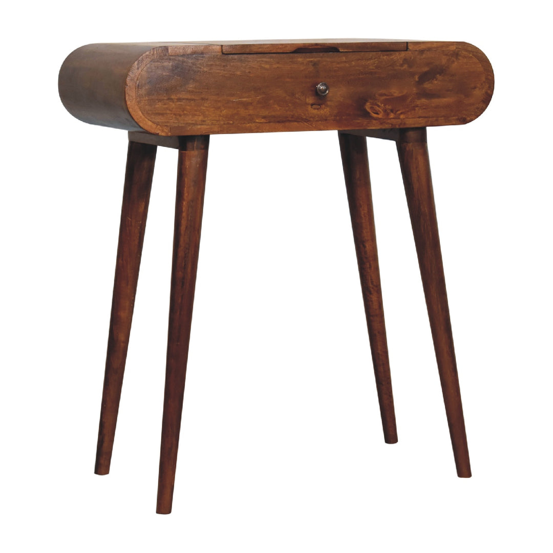 Mini Round Chestnut Fold Vanity - TidySpaces