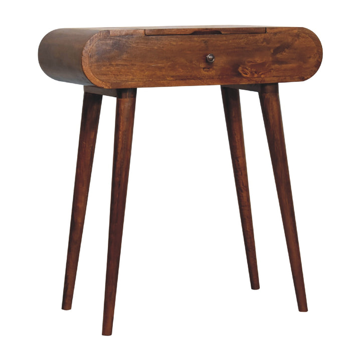 Mini Round Chestnut Fold Vanity - TidySpaces