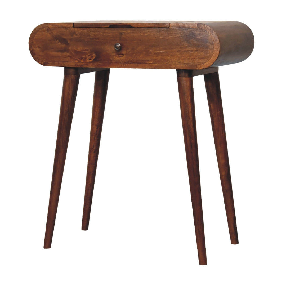 Mini Round Chestnut Fold Vanity - TidySpaces