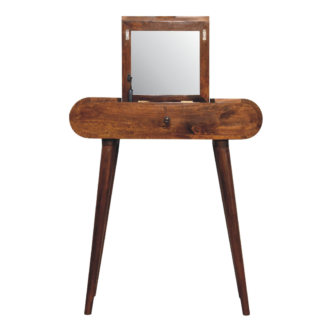 Mini Round Chestnut Fold Vanity - TidySpaces
