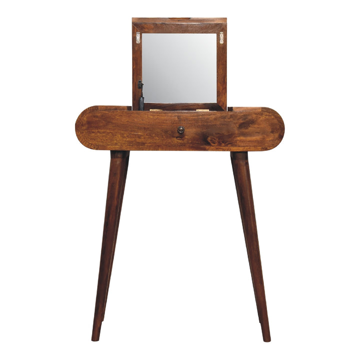 Mini Round Chestnut Fold Vanity - TidySpaces