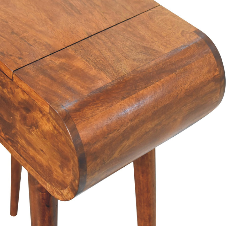 Mini Round Chestnut Fold Vanity - TidySpaces