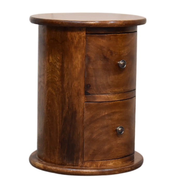 Mini Chestnut 2 Drawer Drum Chest - TidySpaces