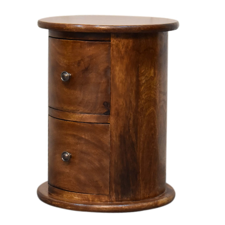 Mini Chestnut 2 Drawer Drum Chest - TidySpaces