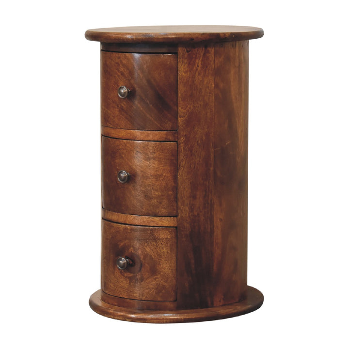 Mini Chestnut Drum Chest - TidySpaces