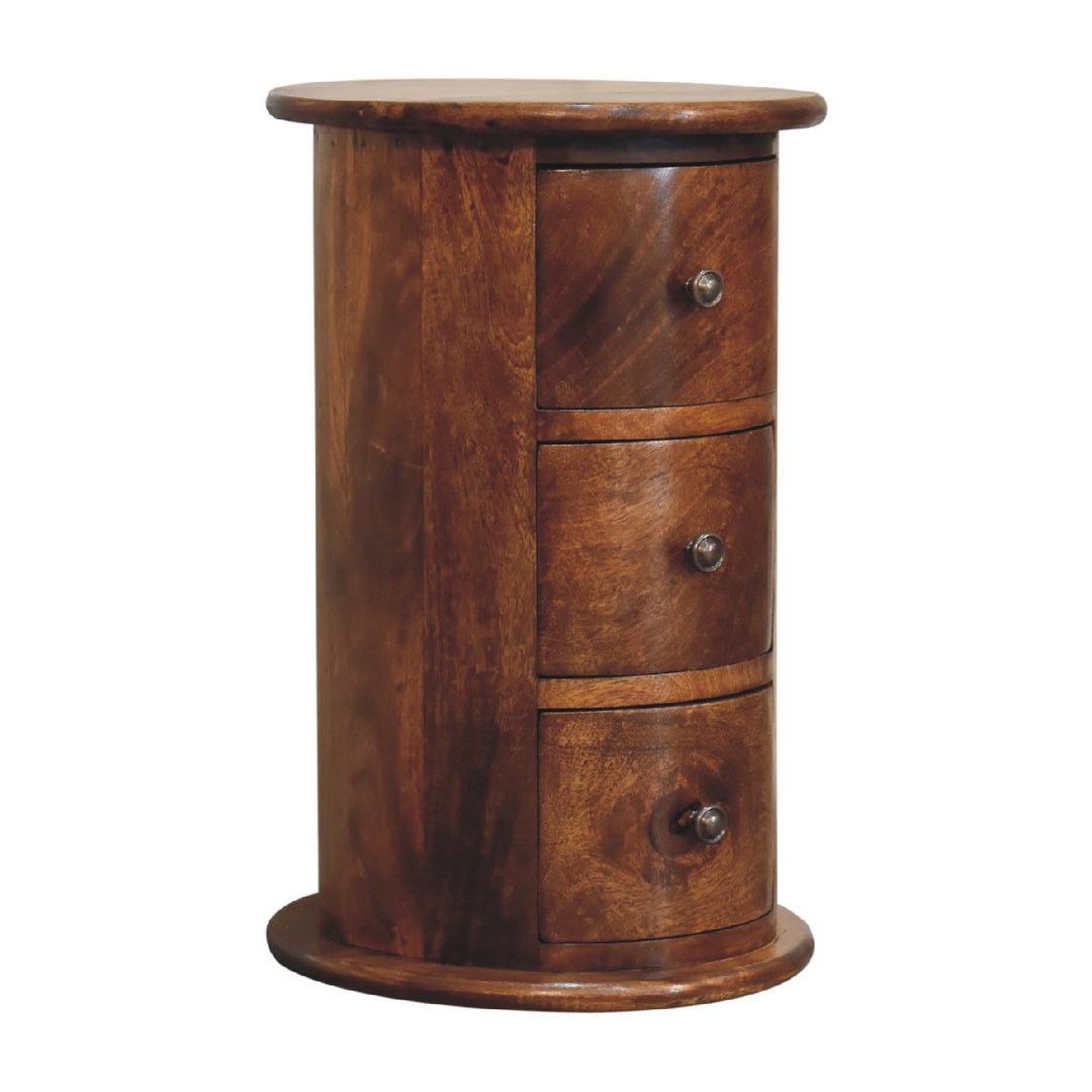 Mini Chestnut Drum Chest - TidySpaces