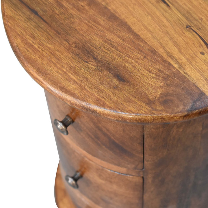 Mini Chestnut Drum Chest - TidySpaces